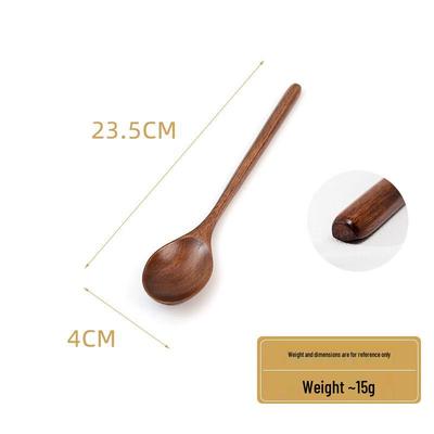 ZISIZ Japanese Style Wooden Long Handle Spoon