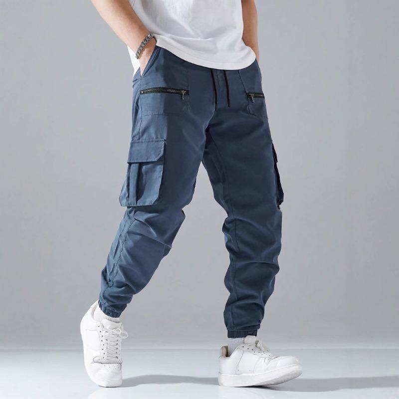 Men's Fashion Work Pants Multi-Pocket Sports Tactical Pants Tights Casual Pants