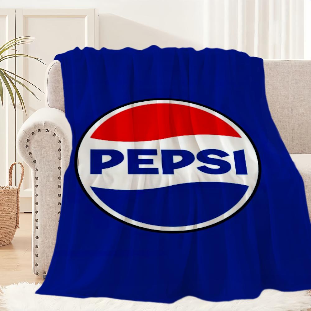 Fashion Art P-pepsi C-cola Logo Blanket Plush Nap Sofa rug for Living Room Warm Office Bedroom Birthday Home Travel Kid Gifts