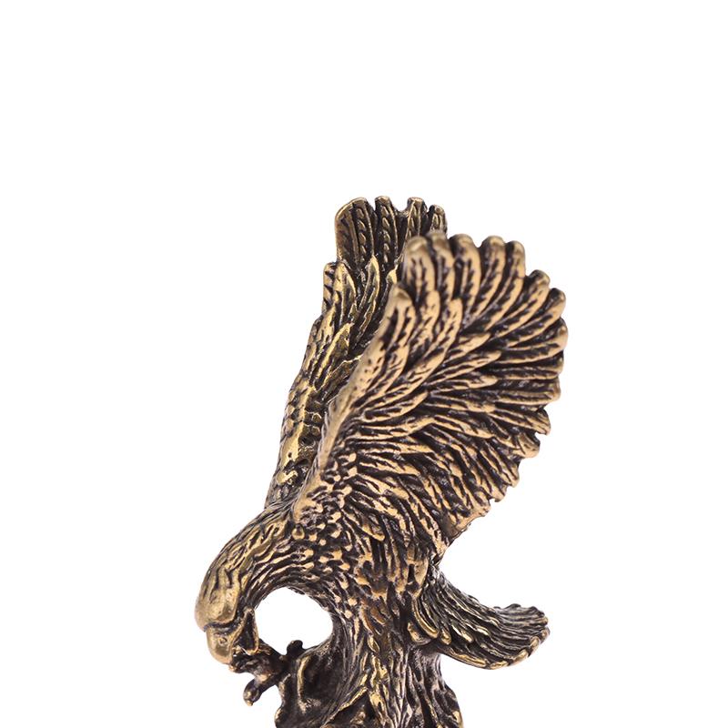 Eagle Ornament Pure Brass Tabletop Exhibition Eagle Small Bronze Ornament Car Decoration Ornament