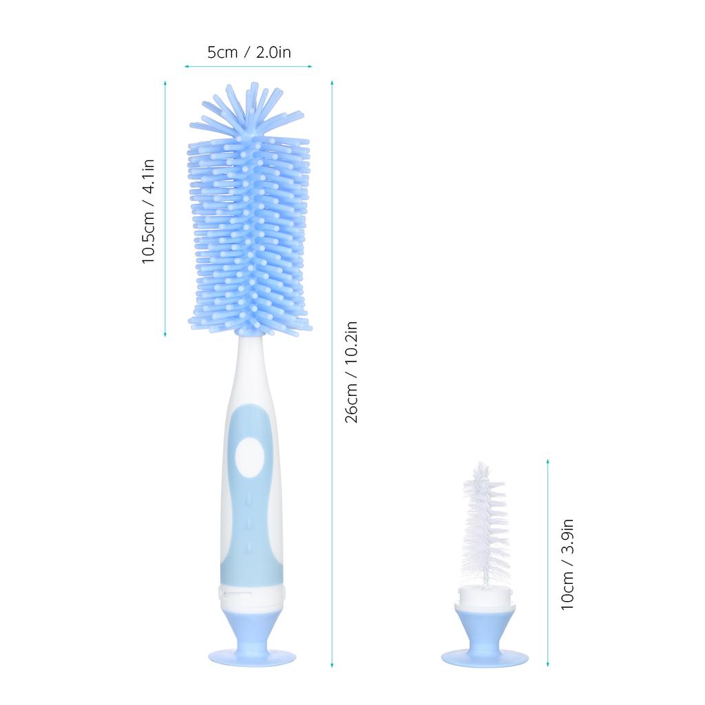 JU_ KF_ Silicone Bottle Brush Baby Milk Bottle Cleaner Long Brush Cleaning Too JU_ KF_ Silicone Bottle Brush Baby Milk Bottle Cleaner Long Brush Cleaning Too