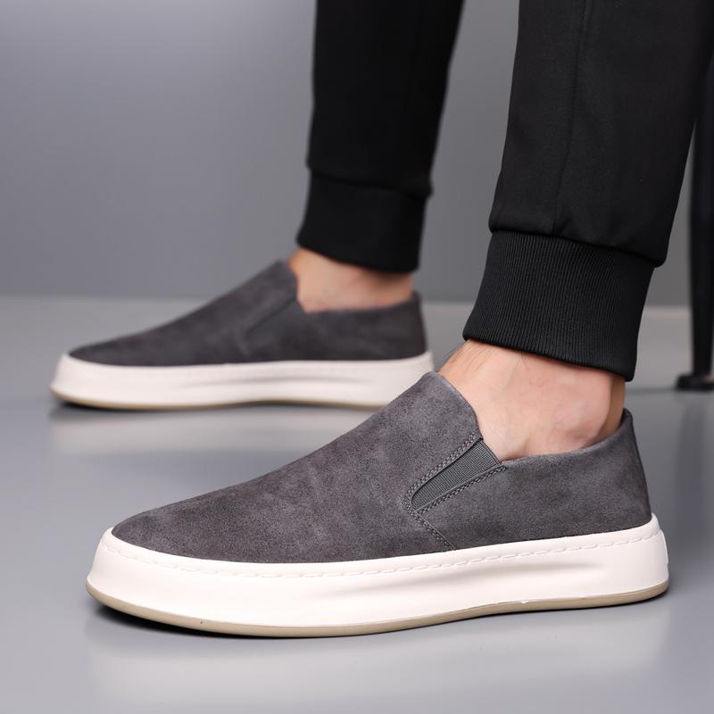 Fashion Mens Fashion Leather Skate Shoes Classic Walking Sneakers Casual Wear Moccasins Outdoor Male Driving Shoes Leisure Business Shoe