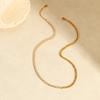 GEMCHIC Women's Simple Inlaid Zircon Stainless Steel Chain Necklace 18K Gold Plated Bracelet Clavicle Chain Wholesale