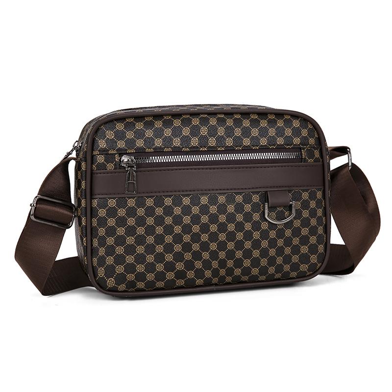 

Fashion Printing Men Shoulder Bag PU Leather Man Messenger Crossbody Bag Vintage Style Men Handbag Shoulder Bag Present For Men 25cmX18cmX6cm