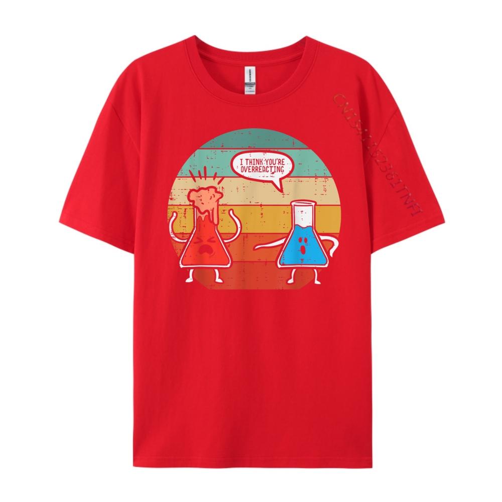I Think Youre Overreacting Science Experiment Men Women Kids Grey Shirt Graphic Tee T Shirt Man Printing S