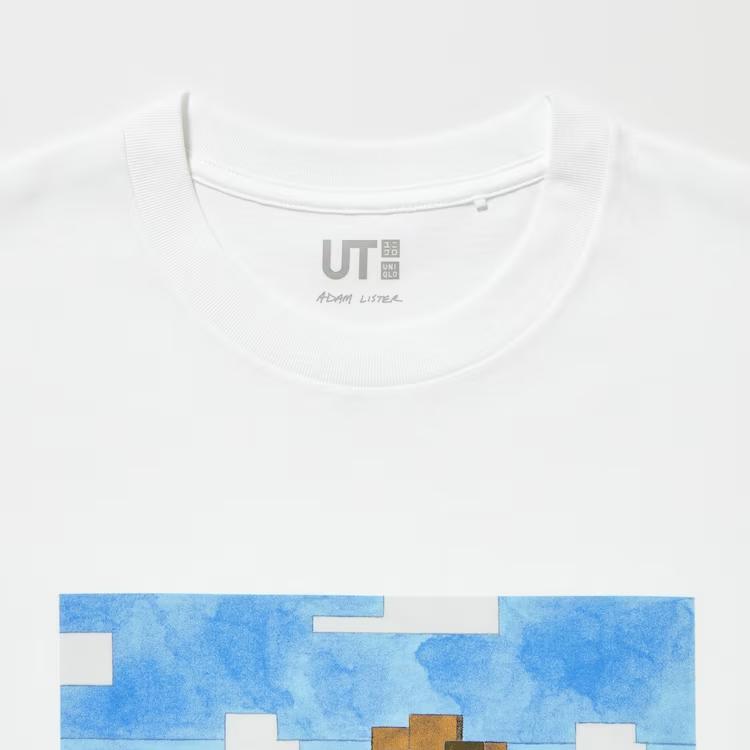 Uniqlo X Disney Collaboration SS23 Oil Painting Pixel Style Buzz Lightyear And Woody Print Short Sleeve T-Shirt Unisex Tops White 462062-00