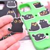 10Pcs Cute Cartoon Black Cat Series Small Pvc Soft Rubber Patch Hair Clip Crocs Diy Jewelry Accessories