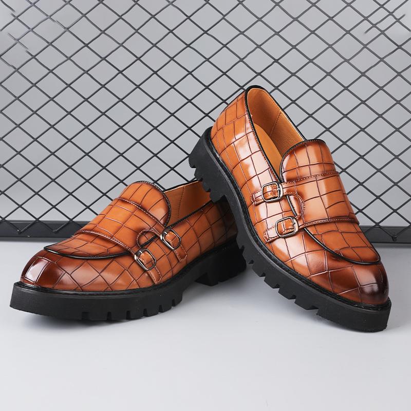 Markowe Męskie Skórzane Buty Casual Modne Mokasyny z Niską Cholewką Podeszwa Masująca Męskie Buty do Pracy Wszechstronne do Dojazdów