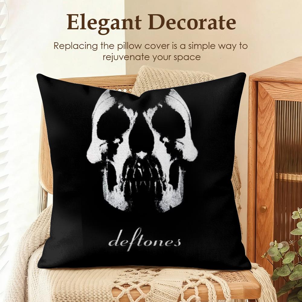 

Band DDeftones Cushion Cover Natural Linen Organic Fabric DoubleSided Printing Sofa Home Decor Gift Pillow Case 30x30cm