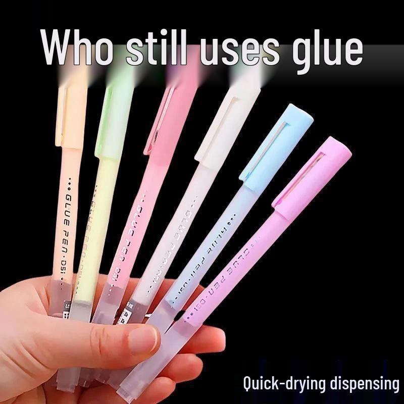 Girlish Heart Dot Glue Pen - Quick-Drying & Strong Adhesion for Students and Crafts.