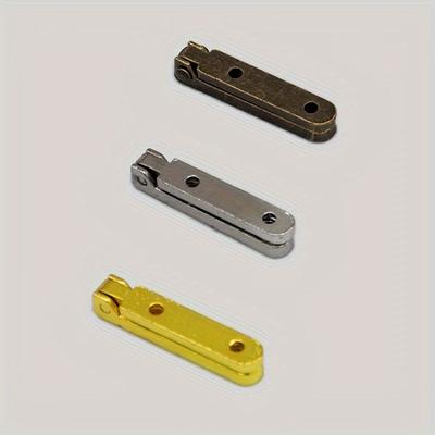 10Pcs Metal Supporting Hinges for Wooden Box Seven-character Small Hinge Five Golden Accessories Including Installation Screws