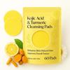 HBKOH Kojic Acid & Turmeric Cleansing Pads for Face | Brightening, Pigmentation & Tan Removal | Exfoliating Skincare Wipes for Dark Spots, Acne Mar
