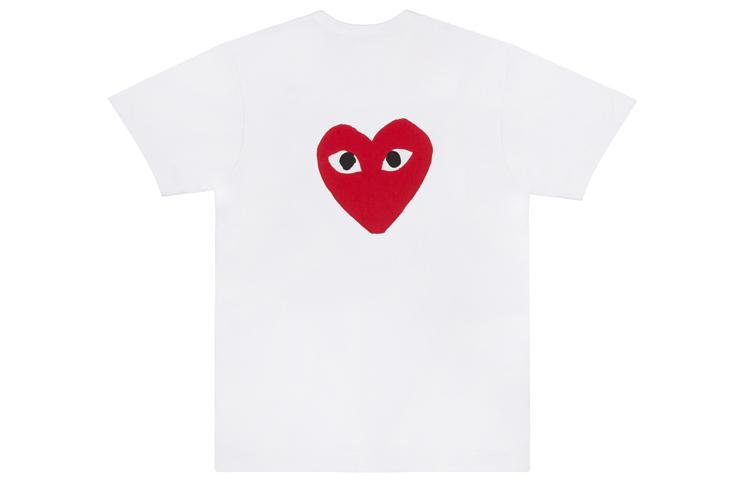 CDG Play T Shirts Men's Crew Neck Moderate AZ-T222-051-1