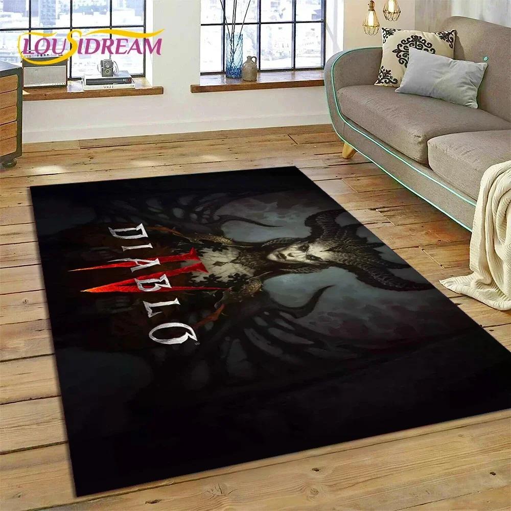 Diablo 3D Retro Game Gamer Carpet Rug for Bedroom Living Room Home Sofa Decoration,Children Play Game Large Decor Floor Mat Gift