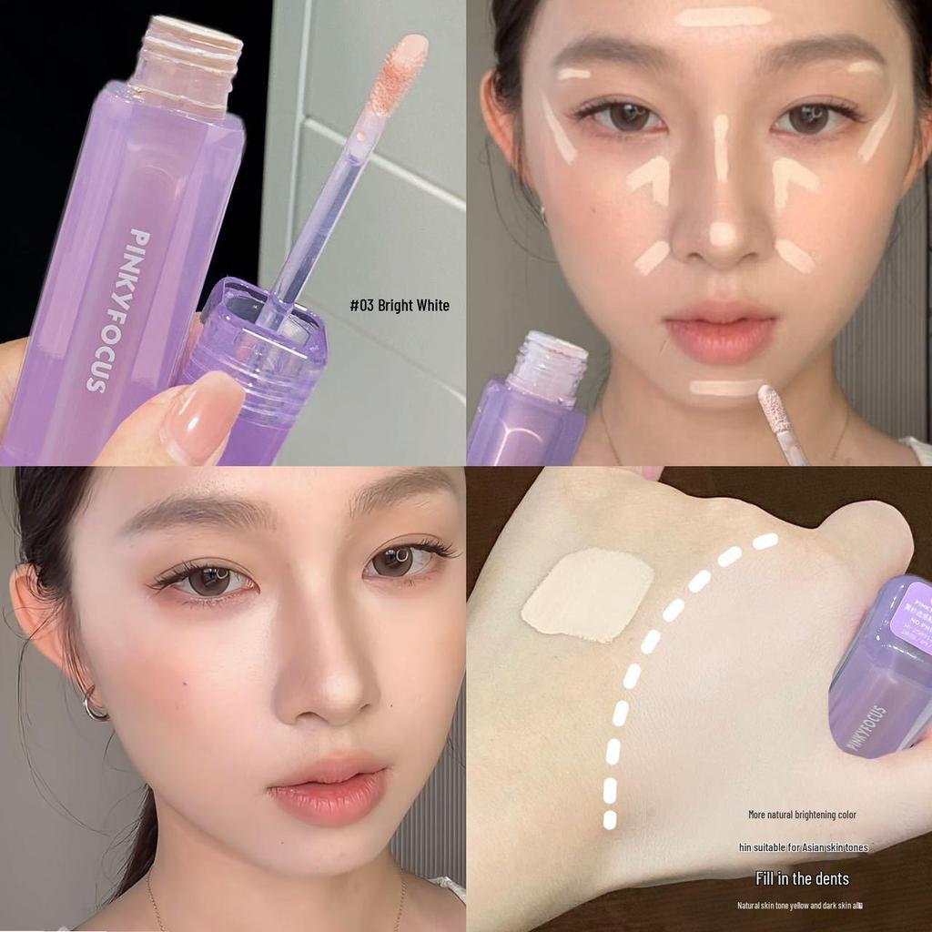 PINKYFOCUS Misty Sheer Hydrating Concealer Foundation - Natural, Clear, and Brightening Formula
