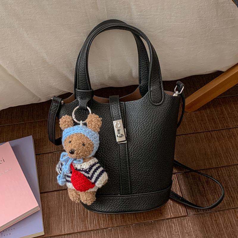 Fashionable Versatile Crossbody Bag, Simple Handbag, Single Shoulder Bucket Bag