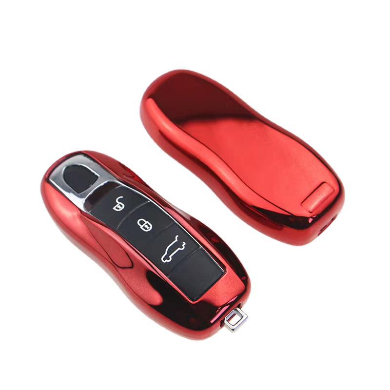 TPU Electroplated Soft Rubber Key Shell for Porsche Panamera/Macan