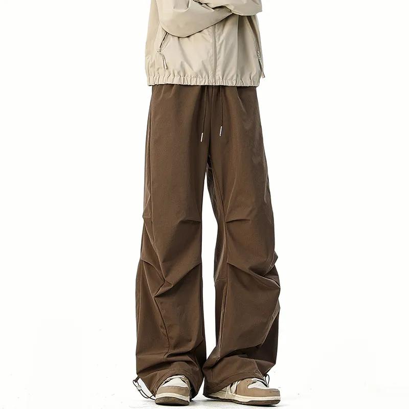 Мужские легкие тонкие рабочие брюки Мужские повседневные весенне-летние свободные брюки-леггинсы Мужские однотонные прямые брюки Мужские брюки 2XL