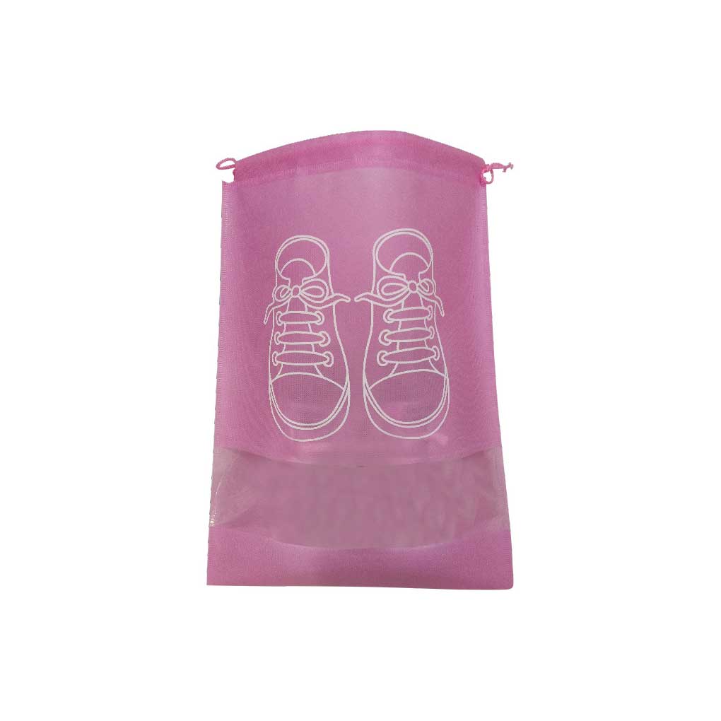 

Сумка для обуви с завязкой, пустой пылезащитный мешочек из нетканого материала, карман для хранения, многофункциональные переносные мешочки для обуви с завязкой розовый