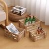 1pcs Wooden Storage Box Solid Wood Multi-Purpose Container For Sundries Cosmetics Home Office Laundry Organizer Eco-Friendly