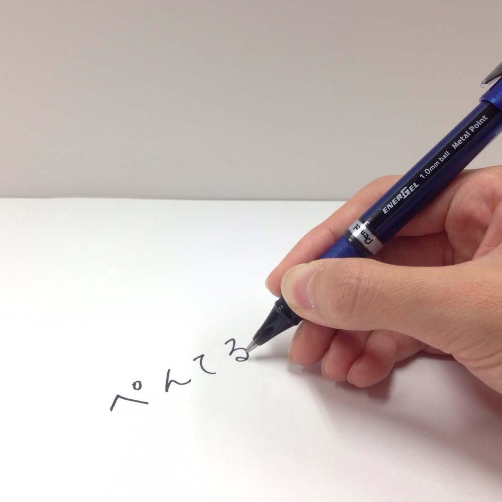 Pentel Gel Ink EnerGel Euro Ballpoint Blue 10 Pens Pen, 1.0mm, Barrel, BL30-C,