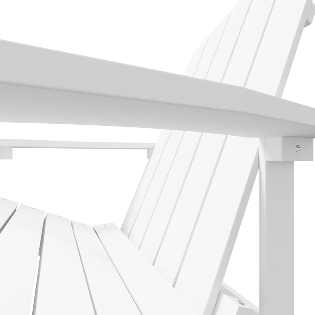 Vidaxl Adirondack Chair With Footrest, Hdpe, White