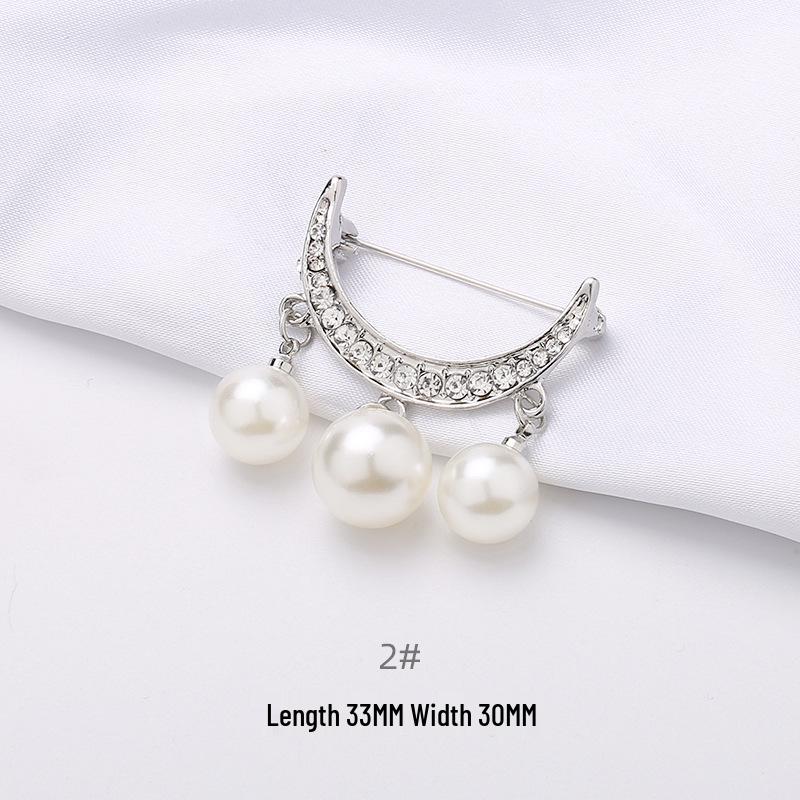 Elegant Pearl Brooch Pin for Clothes and Cardigans - Women's Accessory