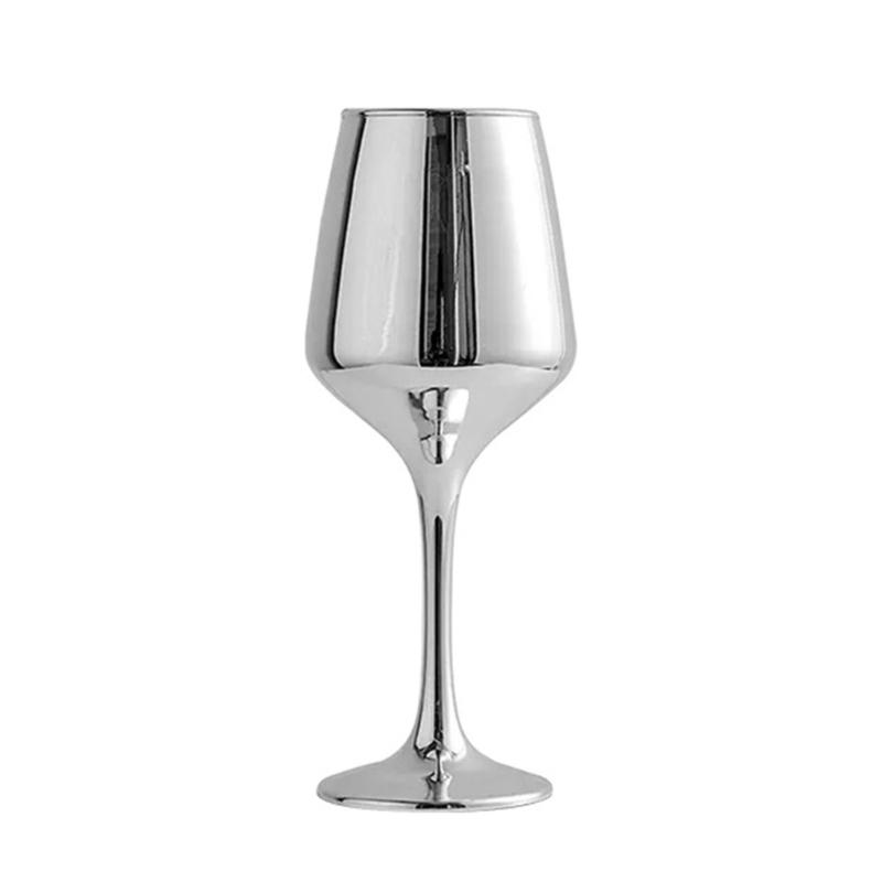 Contemporary Glass Vase Modern GlassVase with Tall Legs Decorative Glass Vase for Floral Arrangement Home Decorations 1 серебряный
