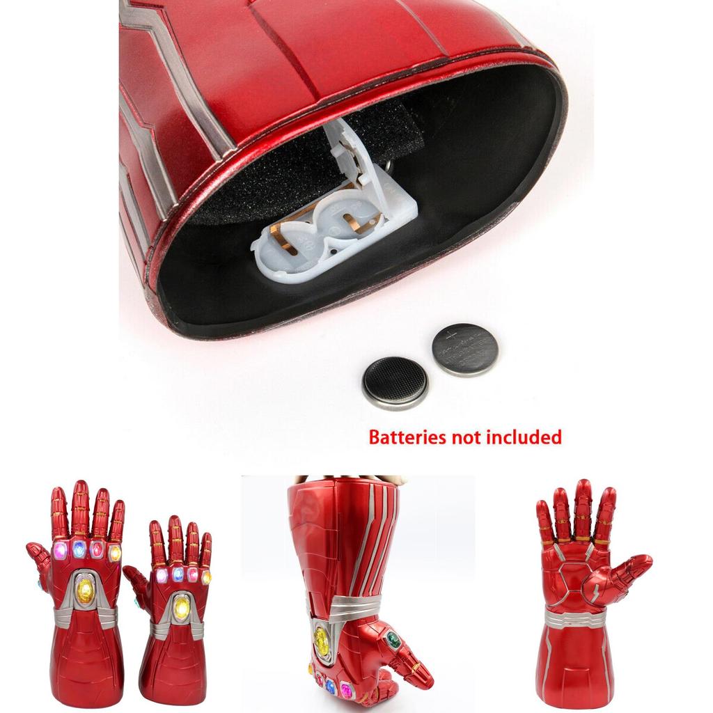 Guantes LED de Iron Man Vengadores Endgame Guantelete del Infinito para Adultos y Niños
