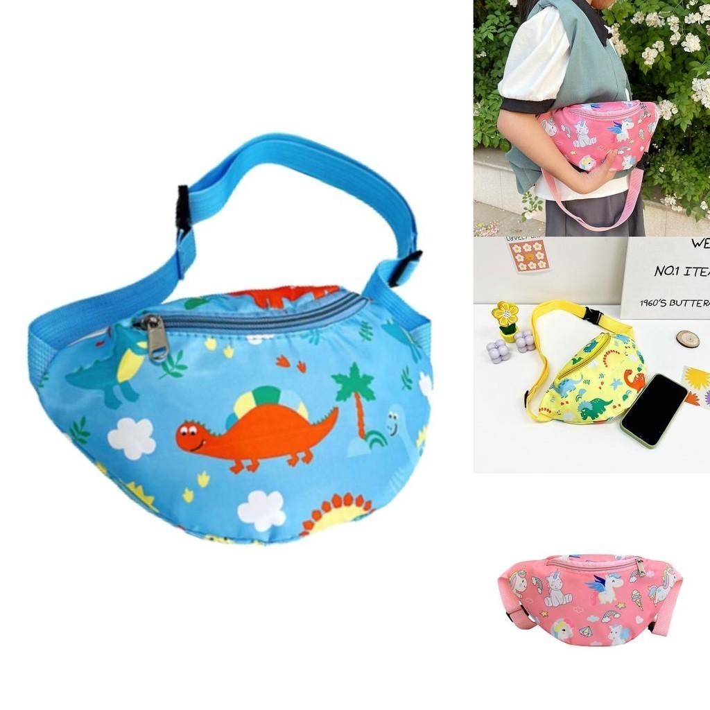 Niedliche Einhorn Kinder Hüfttasche Cartoon Dinosaurier Umhängetasche Nylonmaterial Leicht Und Diebstahlsicher