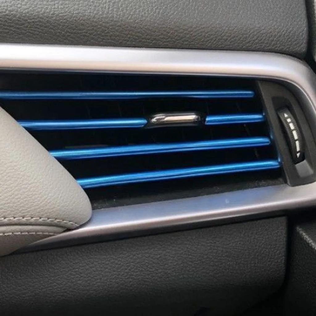 Car Air Conditioner Outlet Decorative U Shape Auto Air Vent Grilles Moulding Trim Decor Strips Car Door Edge Corner Protector