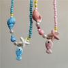 Collar Gargantilla de Cuentas con Colgante de Pez y Estrella de Mar de Cerámica Colorida de Verano para Mujer Accesorios de Joyería Romántica Boho de Playa