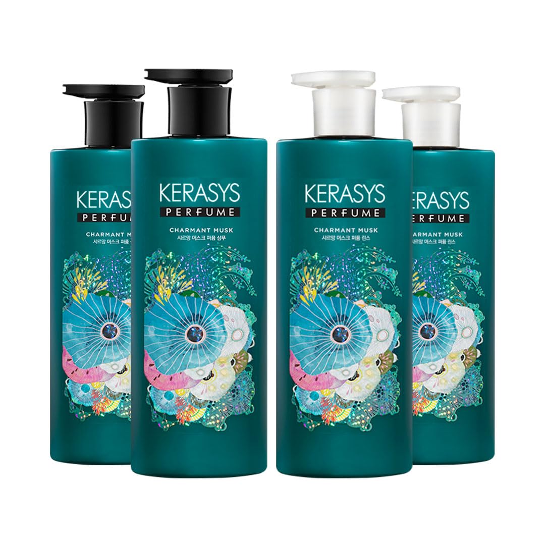 

While stocks last Set of 4 [KERASYS Official] 600ml Perfume Shampoo & Conditioner Kerasys Korea Damage Care Hair Care Charmant Musk