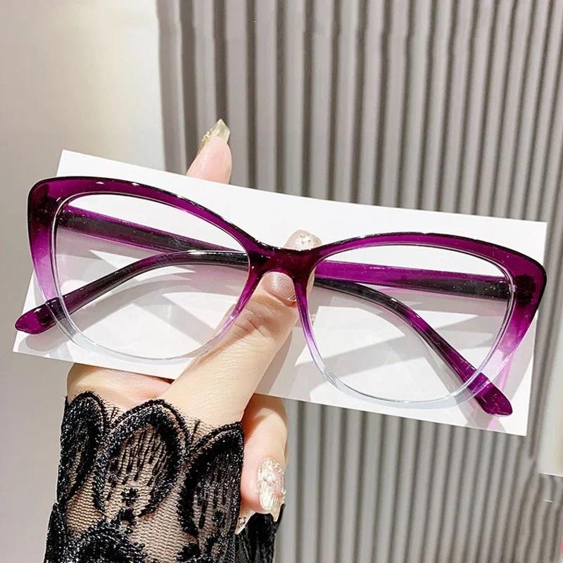 2026 Stylish Cat Eye Myopia Glasses for Women Men Fashion Ins Style Minus Diopter Glasses Unisex Vintage Clear Lens Eyeglasses