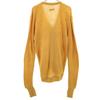Vintage 70s Long Sleeve V Neck Cardigan Mustard Button Remake Men's Used