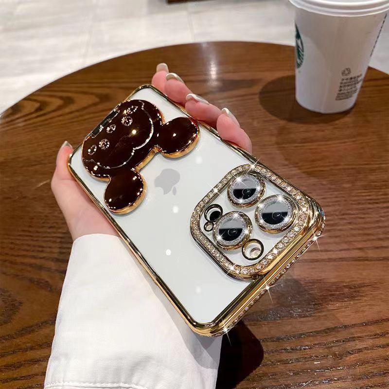 The High-end Goddess Is Suitable for The IPhone14promax Diamond-encrusted Phone Case, Apple 13 Cartoon Stand and 12 Drop Resistance