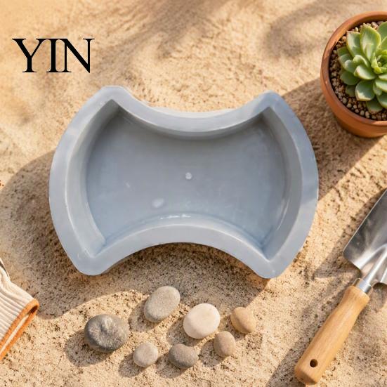 Easy Home Crafting Supplies Garden Stepping Stone Mold, Reusable Concrete Pathway Paver DIY Patio Flooring Mold Cement Pavement Mould for Backyard