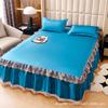 Wholesale Washable Summer Ice Silk Mat Bed Skirt Single Piece Bed Cover Bed Hat Three Piece Set Simmons Mattress Cover Protective Cover