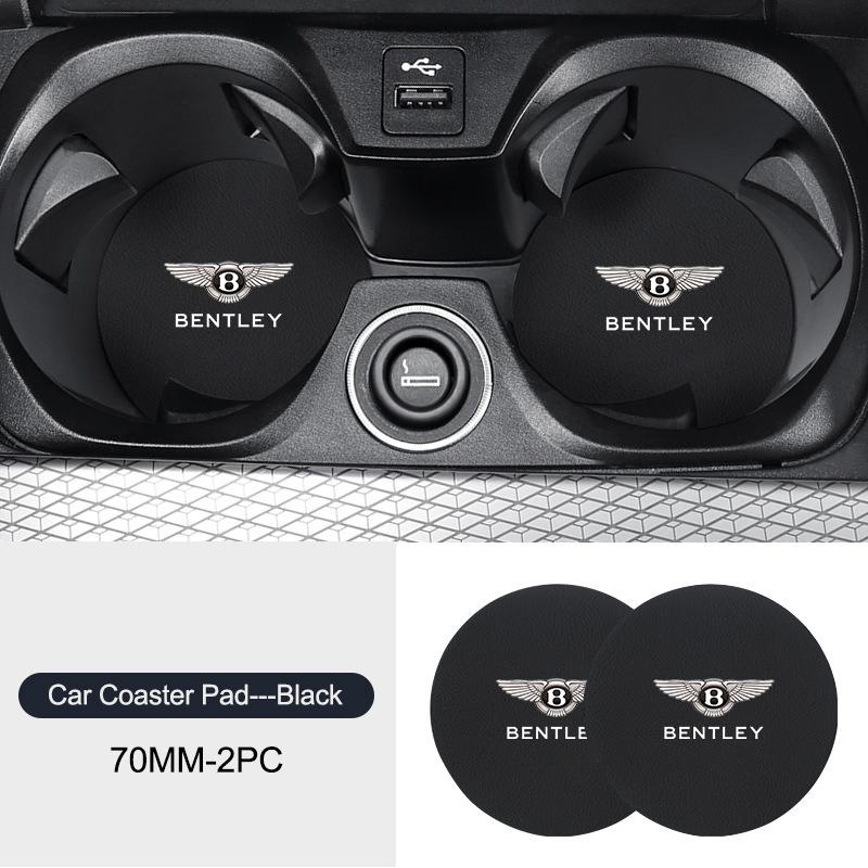 2 Stück Auto-Becherhalter Anti-Rutsch-Pad Untersetzer Matte Auto-Innenzubehör Für Neuen Bentley Flying Spur Continental GT Bentayga Mulsanne