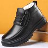 Black Male Winter Shoes Ankle Lace Up Men's Snow Boots Booties Fashion Casual Footwear Work Thick Plush New In Waterproof Fur