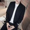 Men's Korean Style Solid Color Baseball Jacket for Autumn