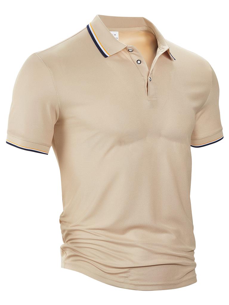 European and American short-sleeved men's polo shirt TEMU summer loose casual breathable lapel print advertising shirt T-shirt