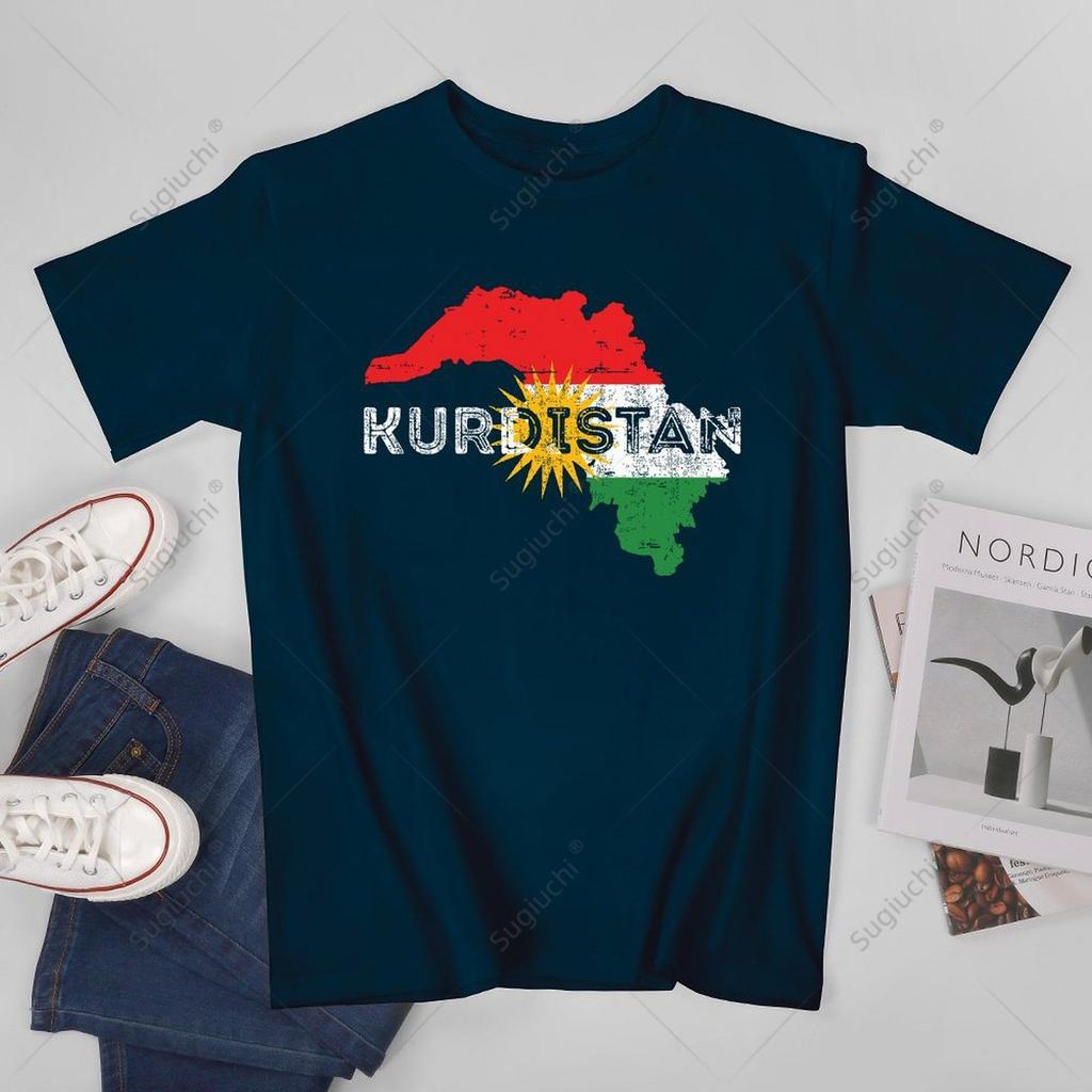 Unisex Kurdish Map And Flag Souvenir Distressed Kurdistan Tshirt Tees T Shirts WoUnisex Boys 100 Cotton TShirt
