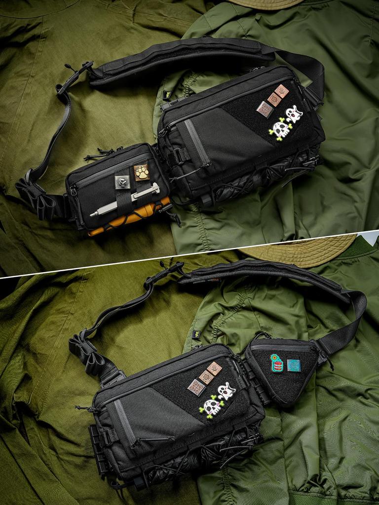 TACTICAL GEEK Cache L6 EDC Modular Sling Lightweight Crossbody Shoulder Travel Chest Everyday Pack for Casual Outdoor Sports Bag, Bag, Bag, Carry,