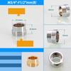 Hongtu M20 M22 M24 a 1/2" 3/4" Connettore Aeratore Rubinetto in Ottone - Filettatura Maschio&Femmina Fine/Grossa | Adattatore Risparmio Idrico per Rubinetto Cucina