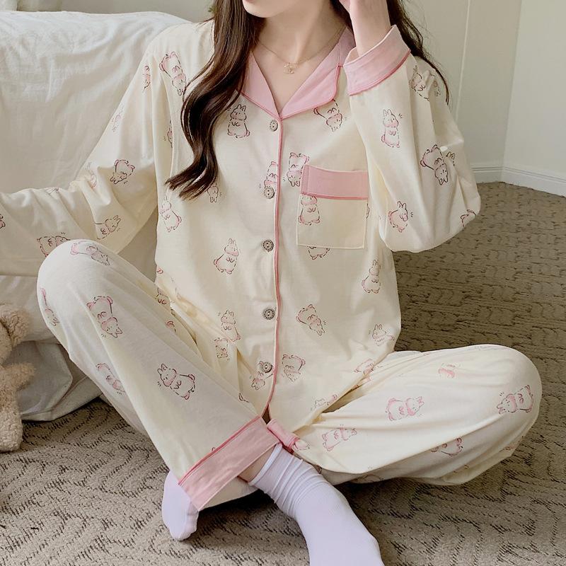 New Style Monthly Clothing Spring, Fall and Summer Postpartum Maternal Breastfeeding Breastfeeding Maternity Pajamas Homewear