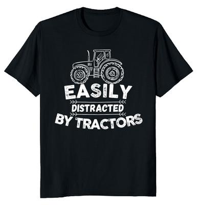 Facilement Distrait par les Tracteurs T-Shirt Vintage Classique