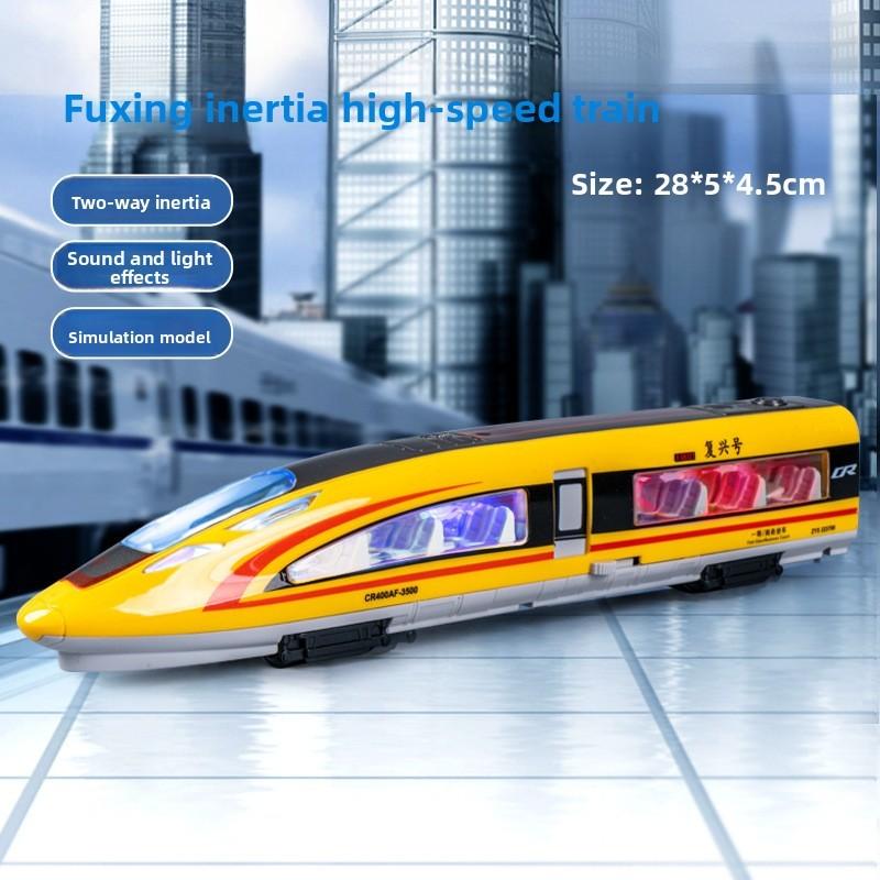 Fuxing Model Train Toy With Inertia And Acousto Optic Design For Children Gift
