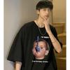 M-5XL Pánská trička s krátkým rukávem Letter Graphic Print Tričko Ležérní Tričko pro muže Retro topy s kulatým výstřihem pro
