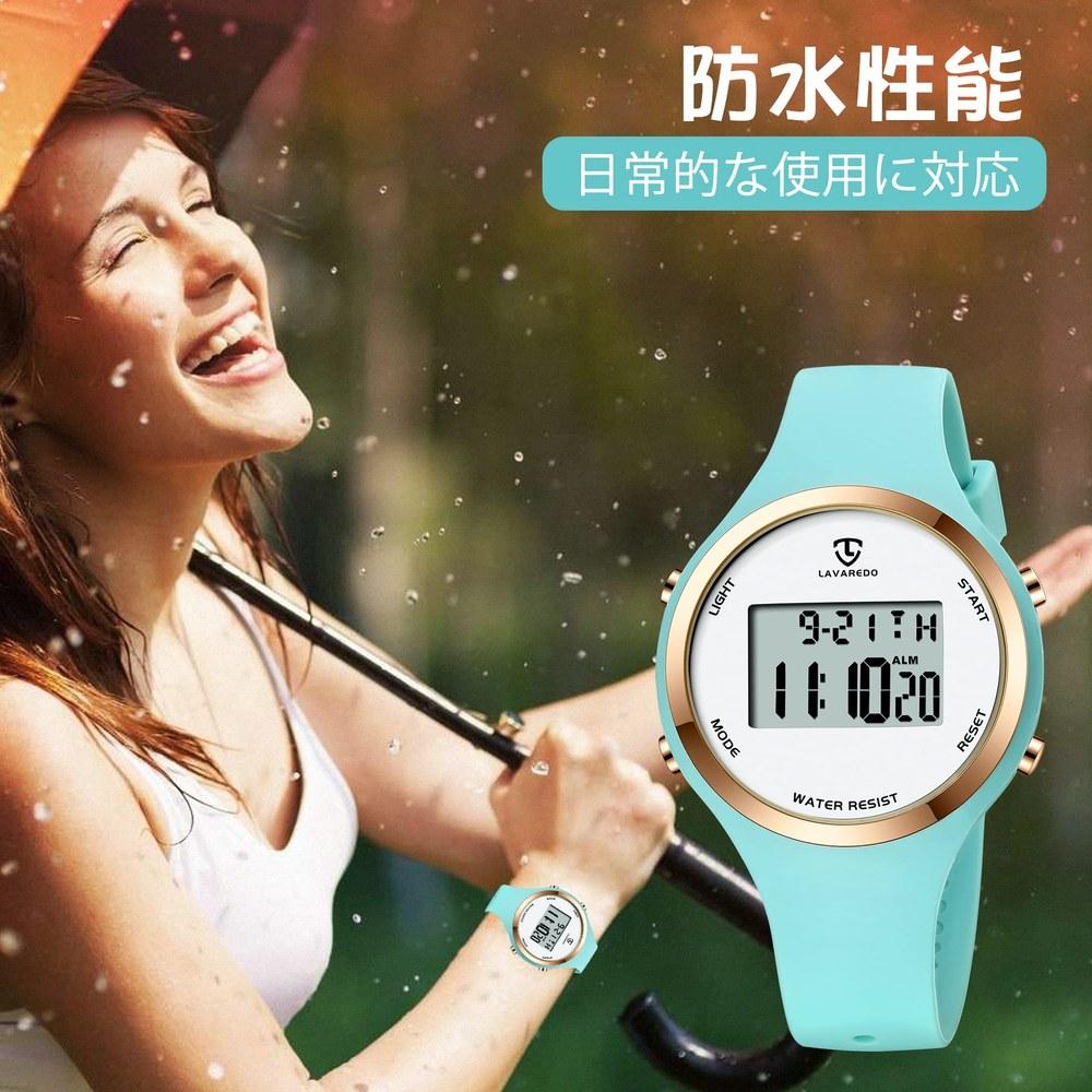 L LAVAREDO Digital Unisex Sports Watch Multi-functions Alarm Date Waterproof Outdoor Stylish Business Suitable for Women Men 20s 30s 40s Gift